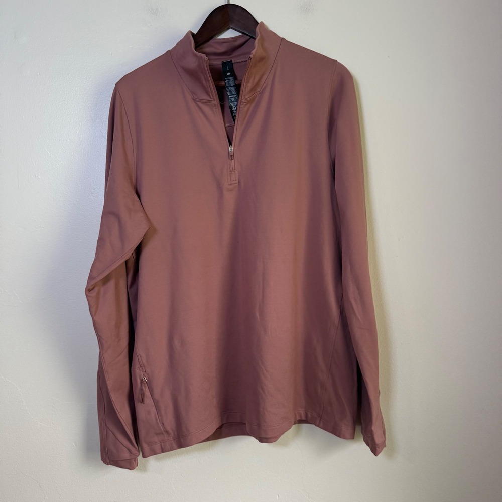 Lululemon Surge Warm Half-Zip Athletic Pullover Size Large Red Dust